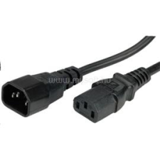 Value C14 -&gt; C13 M/F tápkábel 1m fekete (19.99.1510) kábel és adapter