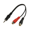 Value Kábel Audio 3,5mm Jack - 2xRCA M/F 0,2m (11.99.4340-100)