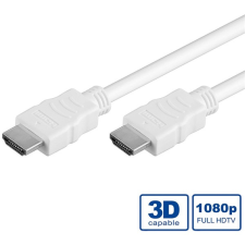 Value - Kábel HDMI Ethernet M/M, fehér, 1.0m kábel és adapter