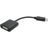 Value Kijelző csatlakozó / DVI Átalakító kábel DisplayPort dugó, DVI-D 24+1 pólusú Aljzat 0.15 m Fekete 12.99.3133 DisplayPort kábel (12.99.3133)