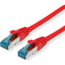 Value Patch kábel S/FTP, CAT6A, 1m, piros (PK-SFTP6A-010-RED) kábel és adapter