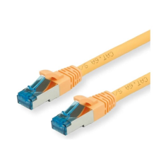 Value Patch kábel S/FTP, CAT6A, 2m, sárga kábel és adapter