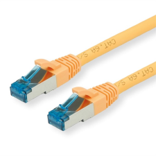 Value Patch kábel S/FTP CAT6a LSOH, 10m, sárga kábel és adapter