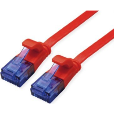Value Patch kábel UTP CAT6a lapos kivitel, 2m, piros ( ) kábel és adapter