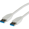 Value USB kábel USB 3.2 Gen1 (USB 3.0 / USB 3.1 Gen1) USB-A dugó, USB-A dugó 3.00 m Fehér Árnyékolt 11.99.8976 (11.99.8976)