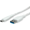 Value USB kábel USB 3.2 Gen1 (USB 3.0 / USB 3.1 Gen1) USB-A dugó, USB-C® dugó 3.00 m Fehér Árnyékolt 11.99.9036 ( )