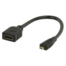 Valueline Nagy Sebességű Hdmi Kábel Ethernettel HDMI micro Dugasz - HDMI Aljzat 0.20 m Fekete audió/videó kellék, kábel és adapter