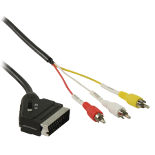 Valueline / Nedis SCART - RCA kábel 2m (SCART apa - 3xRCA apa) kábel és adapter
