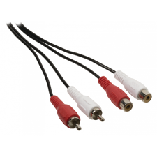 Valueline / Nedis Sztereó RCA hosszabbítókábel 2m (2x RCA apa - 2x RCA anya) (5412810281077) kábel és adapter