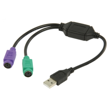 Valueline USB 2.0 - 2x PS/2 kábel 0.3m kábel és adapter