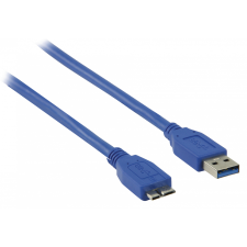 Valueline VLCP61500L10 USB 3.0 M- USB micro-B M Adatkábel 1m Kék (VLCP61500L10) kábel és adapter