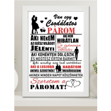 Van egy csodálatos párom falikép - Ajándék évfordulóra grafika, keretezett kép