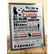 Van egy csodálatos párom fotóüveg grafika, keretezett kép