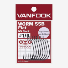  Vanfook Worm-55B Flat 3/0 offset horog 5db horog