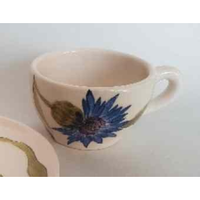 Vanilia Kerámia 11-05 Búzavirágos kávéscsésze,kerámia,1,5dl,kézzel festett, V.K.11-05 bögrék, csészék