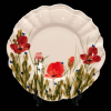 Vanilia Kerámia 43-26 Televirágos desszerttányér,pipacs,kerámia,kézzel festett, V.K.43-26
