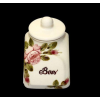 Vanilia Kerámia , 44-21 Rózsás fűszertartó kicsi, választható felirat, V.K.44-21
