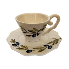 Vanilia Kerámia Violin olajbogyós teáscsésze,0,3l , kerámia, kézzel festett bögrék, csészék