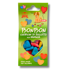 Vaníliás Szívecske Alakú Kekszbonbon Kutyáknak, 35 g jutalomfalat kutyáknak
