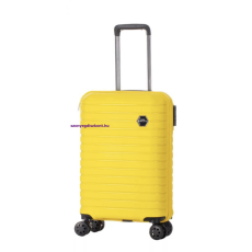  Vanille nagy méretű sárga bőrönd, 72cmx49cmx32cm-keményfalú