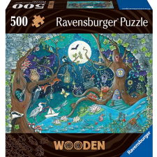  Varázslatos erdő 500 darabos fa puzzle puzzle, kirakós
