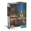 Városok Párizs Night at Eiffel Café 500 db-os Compact puzzle Clementoni
