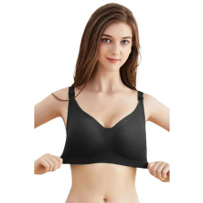 Varrás nélküli és nem záródó szoptatós melltartó - XL, fekete kismama melltartó