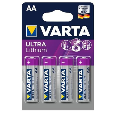 Varta Elem, AA ceruza, 4 db, lítium, VARTA &quot;Ultra Lithium&quot; ceruzaelem
