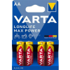 Varta Elem, AA ceruza, 4 db, VARTA "Longlife Max Power"