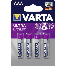 Varta Elem, AAA mikro, 4 db, lítium,  "Ultra Lithium" speciális elem
