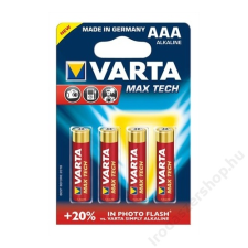 Varta Elem, AAA mikro, 4 db, VARTA MaxTech (VEMTAAA4) ceruzaelem