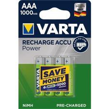 Varta Elem mikro tölthető Varta `Power` AAA előtöltött 4x1000 mAh tölthető elem