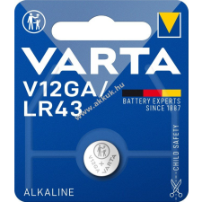 Varta gombelem LR43 1db/csom. - Kiárusítás! - A készlet erejéig! gombelem