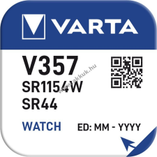 Varta gombelem, óraelem V357/SR44/SR1154W 1db/csomag - Kiárusítás! gombelem