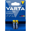 Varta Longlife Power AAA (LR03) alkáli mikro ceruza elem (2db/bliszter) (4903121412) (v4903121412)