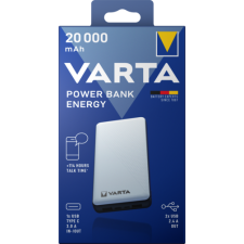 Varta Powerbank Slim, hordozható energiaforrás, 20000 mAh, Fast Energy power bank