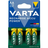 Varta Tölthető elem, AA ceruza, 4x2600 mAh, előtöltött, VARTA Power (VAKU12)