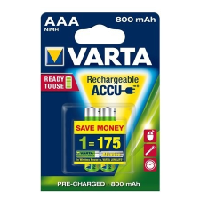 Varta Tölthető elem, AAA mikro, 2x800 mAh, előtöltött, VARTA &quot;Longlife Accu&quot; ceruzaelem