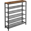 Vasagle Cipőtároló polc, Cipőtartó 5 rácsszinttel, barna