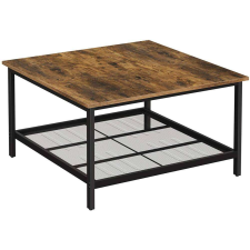 Vasagle Dohányzóasztal,  tágas asztallappal, rusztikus barna és fekete bútor