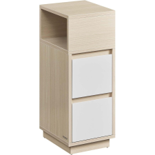 Vasagle Éjjeliszekrény, 2 fiók, nyitott rekesz,natúr bézs, felhőfehér bútor