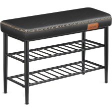 Vasagle EKHO Cipőpad, Bejárati cipőtartó 30x80x50 cm, fekete bútor