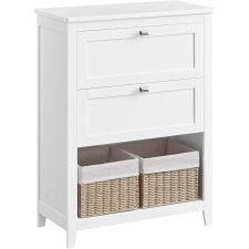 Vasagle Fürdőszobai szekrény 2 fiókkal 30 × 60 × 80 cm, fehér fürdőszoba bútor