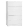 Vasagle KAILYN kollekció - Modern komód, hófehér fiókos szekrény 5 fiókkal
