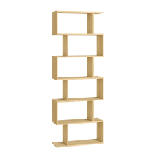 Vasagle Könyvespolc, szabadon álló polc 24x70x190,5 cm, tölgy színben bútor