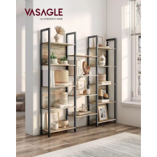  VASAGLE Könyvespolc, tárolópolc, 14 tároló polccal, kékes erezetű tölgy LLS107B60 bútor