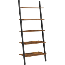 Vasagle Létrapolc, 5 szintes könyvespolc 64 x 34 x 186 cm barna | VASAGLE bútor