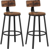 Vasagle Magas bárszék háttámlával, 73,2 cm magas ülés, 2 db-os szett | VASAGLE