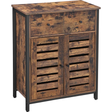 Vasagle Padlószekrény, tálalószekrény polccal és fiókkal rusztikus barna (LSC86BXV1 XXX) bútor