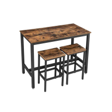 Vasagle Rusztikus magas asztal 2 bárszékkel 120 x 60 x 90 cm bútor